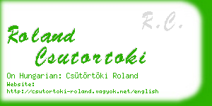 roland csutortoki business card