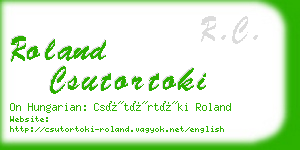 roland csutortoki business card